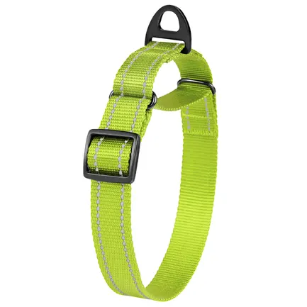 Нашийник для собак Мартінґейл Bronzedog Active нейлоновий зі світловідбиттям салатовий S: додаткове фото 4