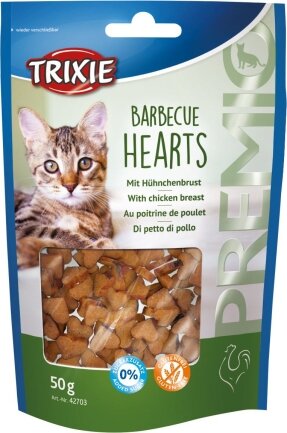 Ласощі Trixie Premio Barbecue Hearts для котів, курка, 50 г