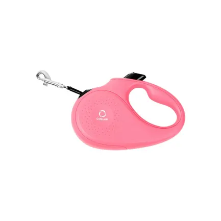 Повідець-рулетка CoLLaR для собак, розмір S, 15 кг, 5 м, стрічка рожевий: додаткове фото 2