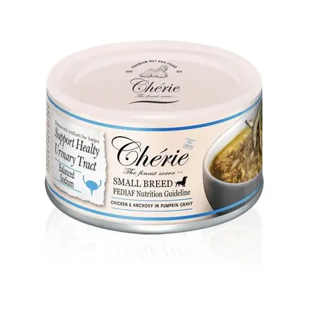 Вологий корм Cherie Small Breed Chicken & Anchovy in Pumpkin Gravy Курка в гарбузовому соусі з анчоусами 80г