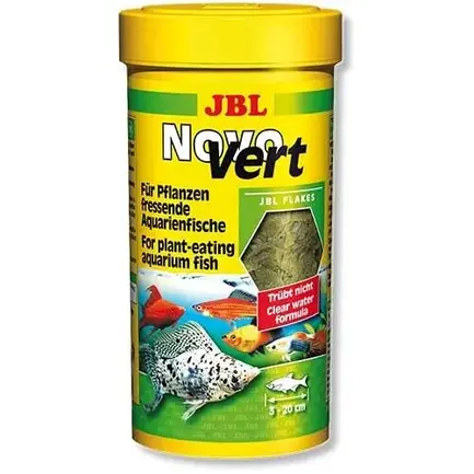 Основний корм JBL NovoVert в формі пластівців для рослиноїдних акваріумних риб, 12.5 л.