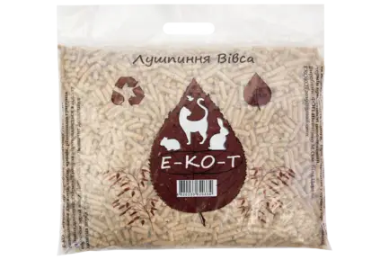 Гігієнічний рослинний наповнювач для туалетів тварин "Е-КО-Т", 3 кг