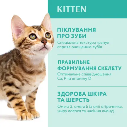 OPTIMEAL™. Повнораціонний сухий корм для кошенят - курка, 0,2 кг: додаткове фото 3
