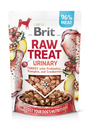 Ласощі для собак Brit Raw Treat freeze-dried Urinary для профілактики сечокам'яної хвороби, індичка, 40 г