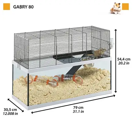 Ferplast CAGE GABRY 80 Клітка для гризунів скло+метал: додаткове фото 2