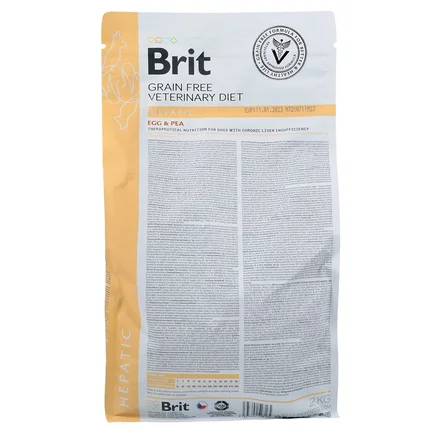 Сухий корм Brit GF VetDiet Dog Hepatic для собак, при хворобі печінки, з яйцем, горохом, бататом та гречкою, 2 кг: додаткове фото 6