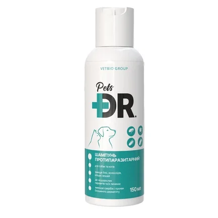 Протипаразитарний шампунь DR. Pets для собак та котів, 150 мл