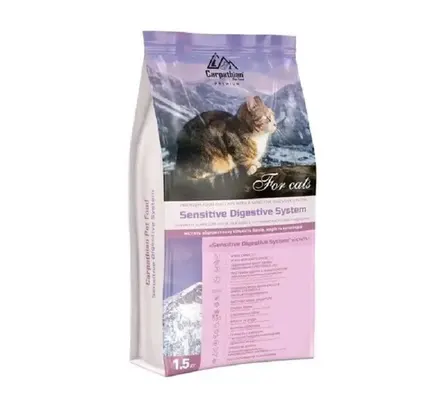 Сухий корм для кішок з чутливою системою травлення Carpathian Pet Food Sensitive Digestive System з куркою і морським окунем 1.5 кг