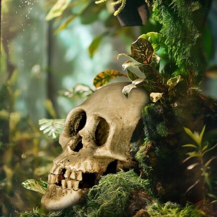 Декорація череп людини Terrario Human Skull XL 15x10x9см (161012) — Фото 3