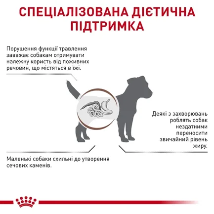 Дієтичний сухий корм Royal Canin GASTROINTESTINAL LOW FAT SMALL DOG для собак 1.2кг+300г: додаткове фото 2