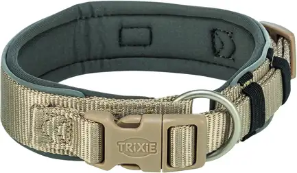 Нашийник Trixie Premium екстраширокий для собак M–L 40–48 см 40 мм пісочно-сірий