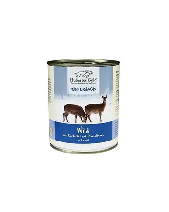 Hubertus Gold Wild mit Kartoffel Консерви для собак. Дичина з картоплею, брусницею та лляною олією, 800 г
