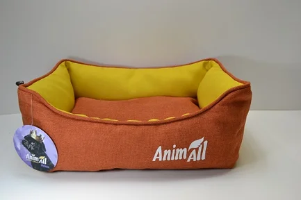 Лежанка AnimAll Anna S Orange для собак і котів, помаранчева, 45×35×16 см