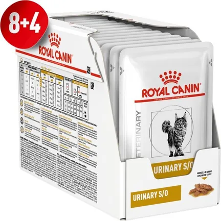 Дієтичний вологий корм Royal Canin URINARY S/O CAT (шматочки у соусі) для котів 85г 8+4