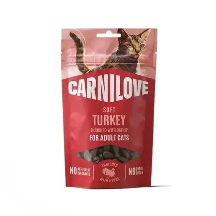 Ласощі Carnilove Soft Snack Turkey with Catnip для котів м'які індичка і котяча м'ята 50 г