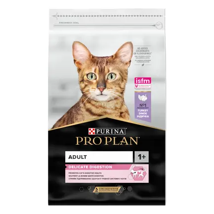Сухий корм PRO PLAN Adult 1+ Delicate Digestion для дорослих котів з чутливою травною системою з індичкою 10 кг: додаткове фото 2