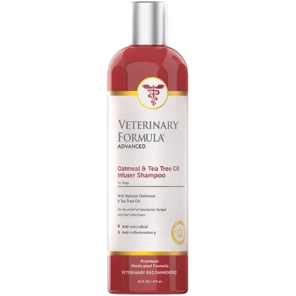 Veterinary Formula Advanced Oatmeal & Tea Tree Oil Shampoo ВЕТЕРИНАРНА ФОРМУЛА ЗВОЛОЖУВАЛЬНИЙ лікувальний шампунь для собак, антибактеріальний, протизапальний 0,473 л