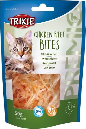 Ласощі Trixie Premio Chicken Filet Bites для котів, куряче філе, 50 г