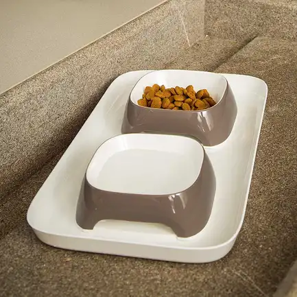 Ferplast GLAM TRAY S DOVE GREY Лоток з мисками для котів і собак: додаткове фото 4