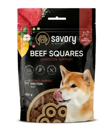 Монопротеїнові ласощі для собак Savory для підтримки травлення, з яловичиною 100 г