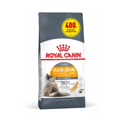 Сухий корм Royal Canin HAIR&SKIN CARE для котів всіх порід 1.6кг+400г