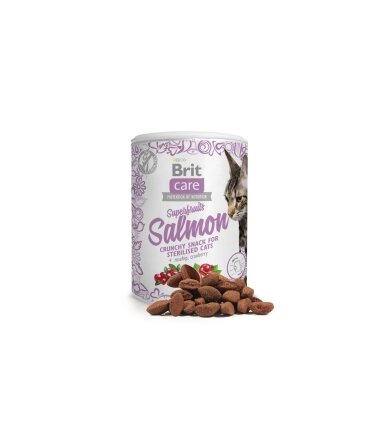 Ласощі для котів Brit Care Cat Snack Superfruits Salmon, лосось, 100 г — Фото 1