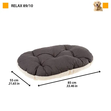 Ferplast RELAX 89/10F C BROWN-BEIGE Подушка, бавовна+штуч хутро — Фото 1