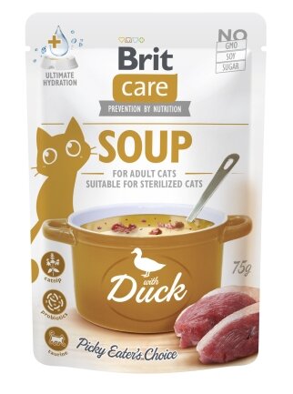 Корм вологий &quot;Суп для котів Brit Care Soup with Duck з качкою&quot;, 75 г