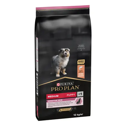 Сухий корм PRO PLAN Medium Puppy <1 Sensitive Skin для цуценят середніх порід з чутливою шкірою з лососем 12 кг: додаткове фото 2