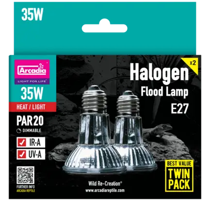 ARCADIA HALOGEN BASKING SPOT 35 WATT TWIN PACKK (R2100167) лампа для рептилій