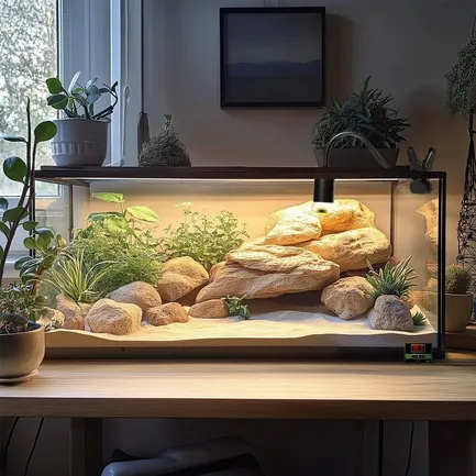 Світильник довгий з затискної ручкою і термостатом Terrario Long ReptiSun Temperature Control 200W: додаткове фото 5