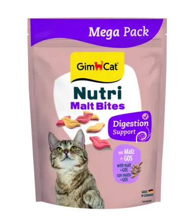 Вітаміни GimCat NUTRI MALT BITES для дорослих котів для виведення грудок шерсті з мальтом 425г: додаткове фото 2