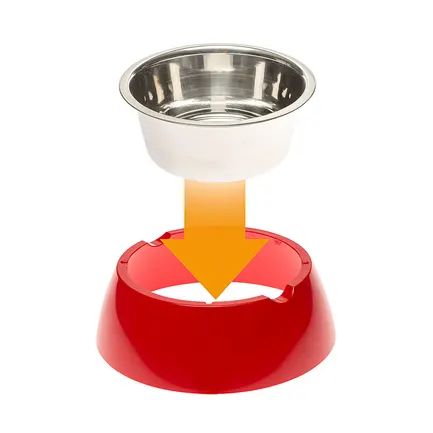 Ferplast JOLIE M RED BOWL Годівниця, пластик, метал: додаткове фото 6
