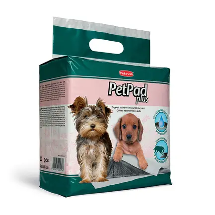 Pet Pad Plus 60x60 см 10 шт/Пелюшки 5 шарові з акт. вугіл. та фером. д/тварин PADOVAN