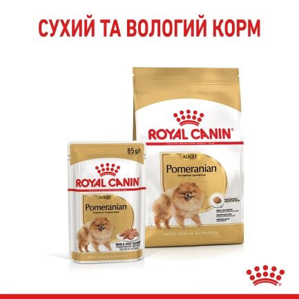 Сухий корм Royal Canin POMERANIAN ADULT для дорослих собак породи Померанський шпіц 0,5 кг — Фото 1