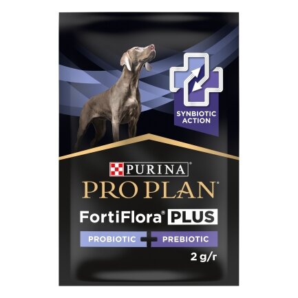 Пробіотик з пребіотиком PRO PLAN FortiFlora PLUS для дорослих собак та цуценят для підтримання нормальної міклофлори кишечника 30x2 г — Фото 2