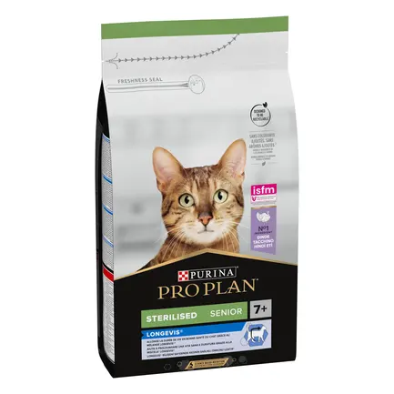 Сухий корм PRO PLAN Sterilised Senior 7+ Longevis для дорослих котів після стерилізації з індичкою 1,5 кг: додаткове фото 2