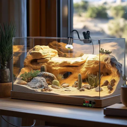 Світильник довгий з затискної ручкою і термостатом Terrario Long ReptiSun Temperature Control 200W: додаткове фото 3