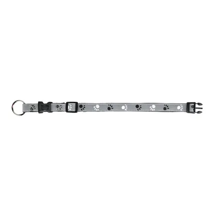 Нашийник Trixie Silver Reflect для собак, світловідбиваючий, XS-S: 22-35 см/15 мм, сірий