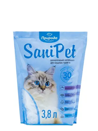 Наповнювач для котячого туалету Природа Sani Pet силікагелевий, 3,8 л: додаткове фото 2