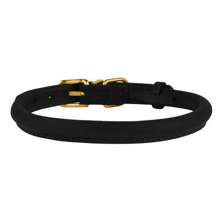 Нашийник для собак круглий шкіряний BronzeDog Crazy чорний L: додаткове фото 3
