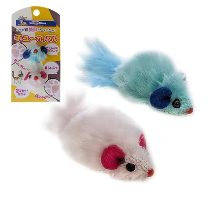 CattyMan Mouse Toys КЕТТІМЕН ПЛЮШЕВІ МИШКИ іграшка для котів, набір 2шт.