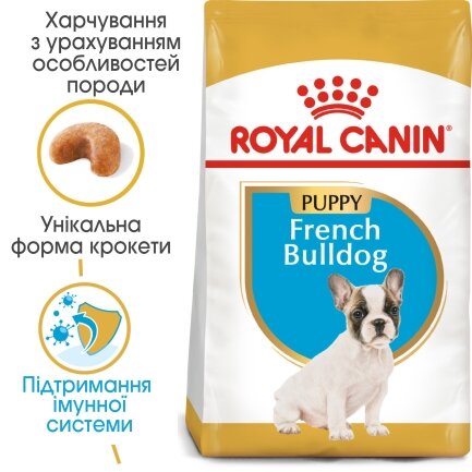 Сухий корм Royal Canin FRENCH BULLDOG PUPPY для цуценят породи Французький бульдог 1 кг