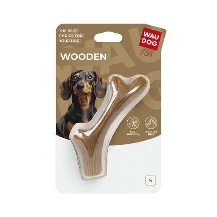 Іграшка для собак WAUDOG Fun Wooden Ріг, S, 14 см: додаткове фото 2