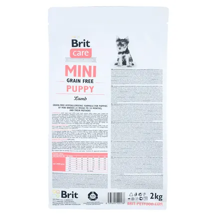 Сухий корм Brit Care GF Mini Puppy для цуценят мініатюрних порід, з ягням, 2 кг: додаткове фото 3