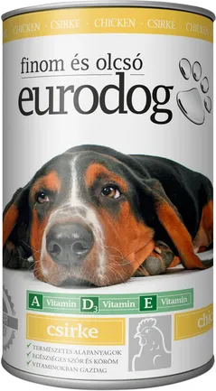 Корм вологий EuroDog Poultry для собак шматочки в желе з птицею 1,24 кг