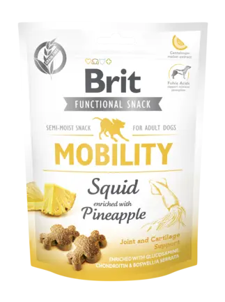 Функціональні ласощі Brit Care Mobility кальмар з ананасом для собак, 150г