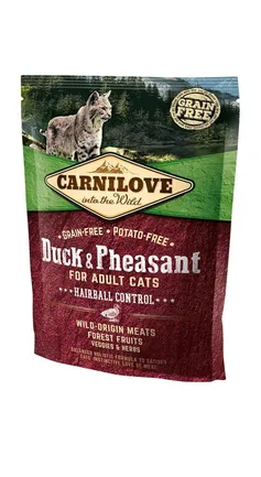 Сухий корм Carnilove Cat Hairball Control для виведення шерсті у котів, качка та фазан, 400 г: додаткове фото 4