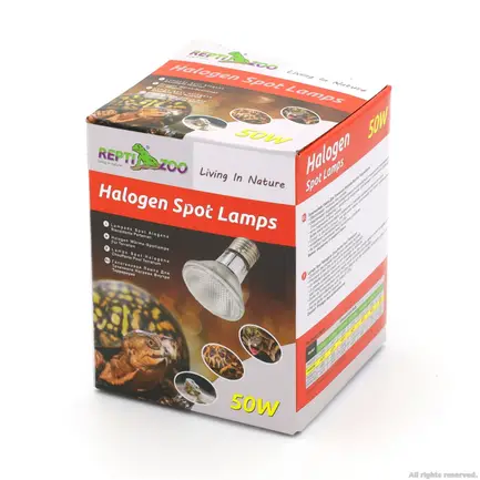 Лампа галогенова точкового нагріву UVA Repti-Zoo Spot lamp 50W (PAR2050): додаткове фото 3