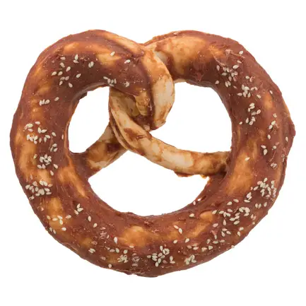 Ласощі Trixie Denta Fun Duck Pretzel bulk для собак Denta Fun Качиний крендель ваговий д 10 см 75 г 5 шт/уп